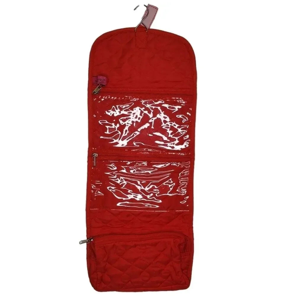 Buckhead Betties Navy/Red Curve Appeal Quilted Accessory Bag